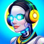 robotic women with futuristic gaming headphone